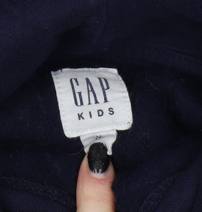 Gap Kids Blue Fleece Hoodie Pullover Boys 8 Years