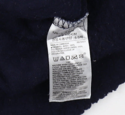 Gap Kids Blue Fleece Hoodie Pullover Boys 8 Years