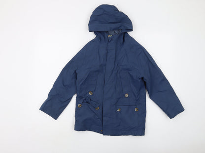 Joules Boys Blue Hooded Jacket 9-10 Years Waterproof Coverall