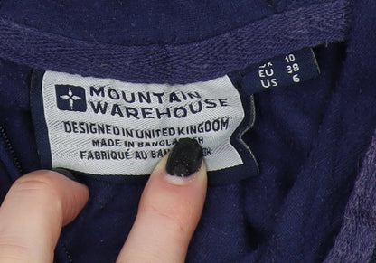 Womens UK Size 10 Mountain Warehouse Blue Pullover Hoodie