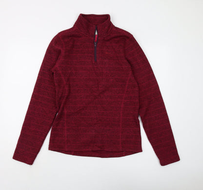 Womens UK Size 12 Mountain Warehouse Red Henley Sweatshirt