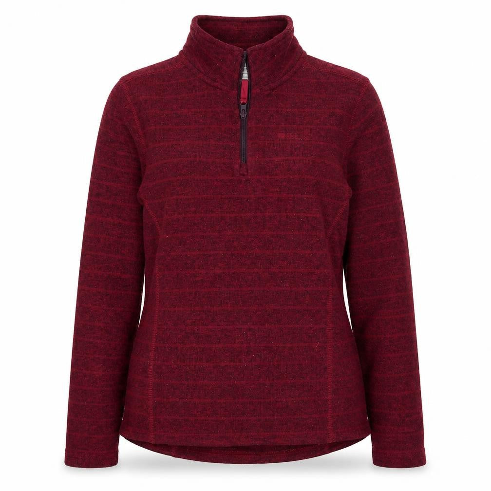 Womens UK Size 12 Mountain Warehouse Red Henley Sweatshirt