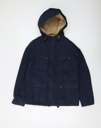 Womens UK Size 8 Jack Wills Blue Parka Coat