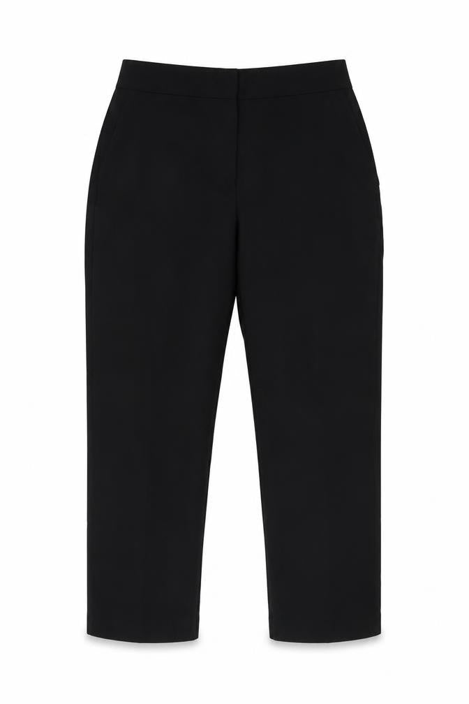 Womens UK Size 16 ASOS DESIGN Regular Fit Cropped Black Trousers