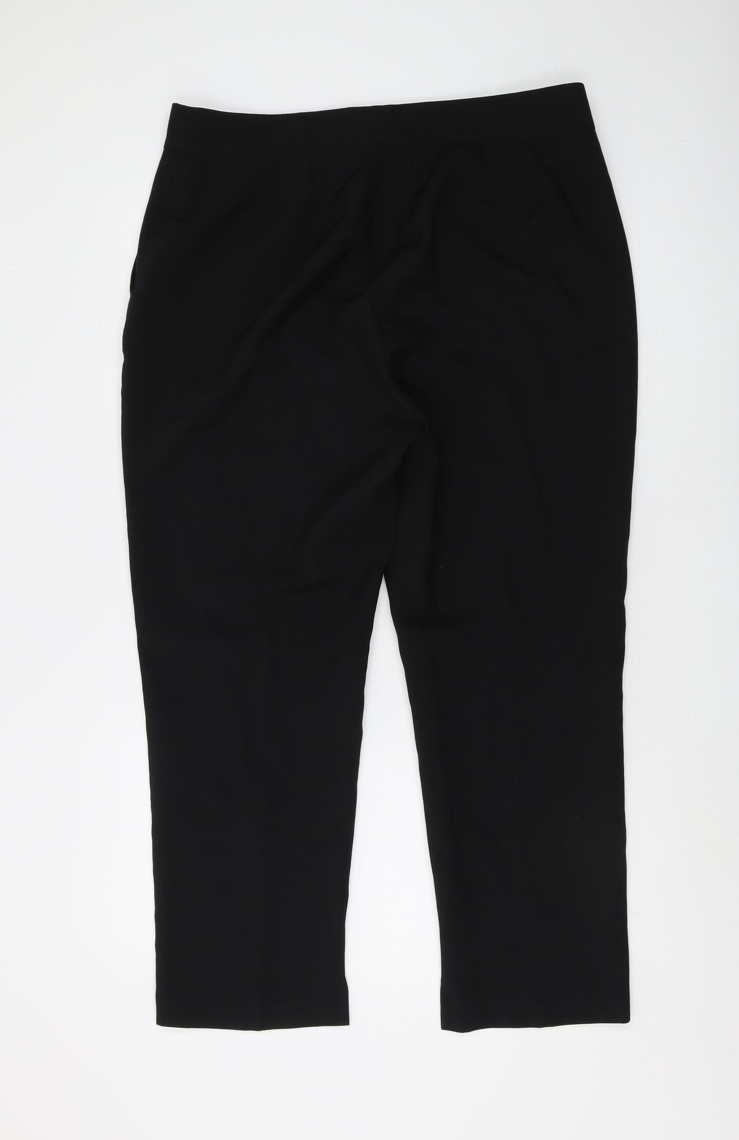 ASOS DESIGN Women's Black Cropped Trousers, Size 16