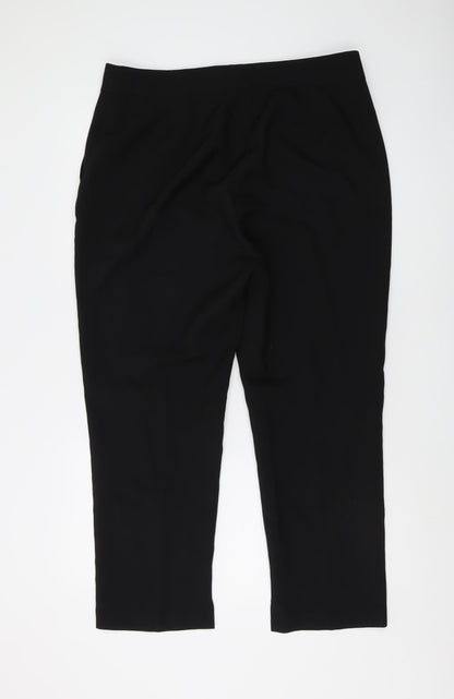 ASOS DESIGN Women's Black Cropped Trousers, Size 16