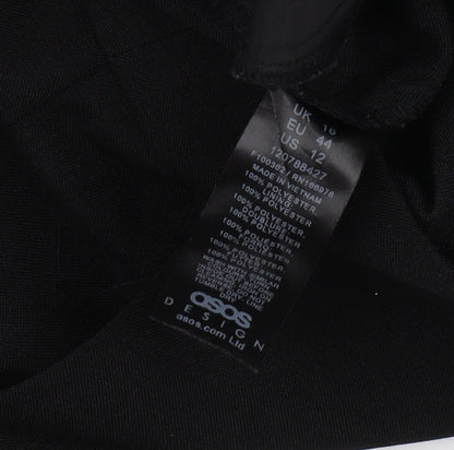 ASOS DESIGN Women's Black Cropped Trousers, Size 16