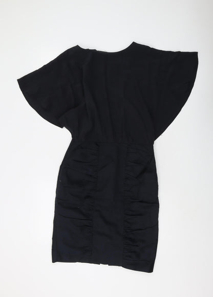 Pied A Terre Women's Black Silk Cotton Dress UK 8