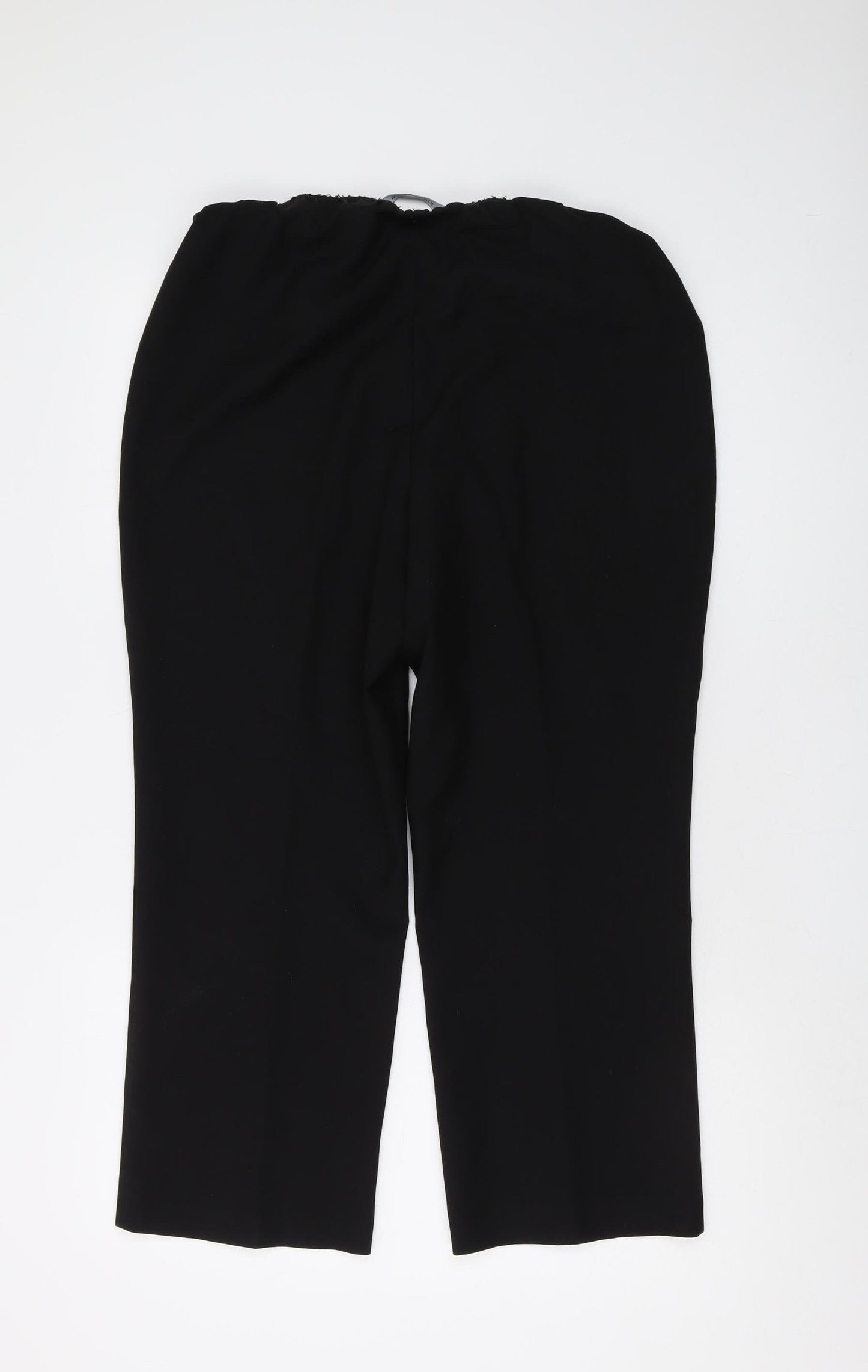 Womens UK Size 12 Bonmarché Regular Fit Straight Black Trousers