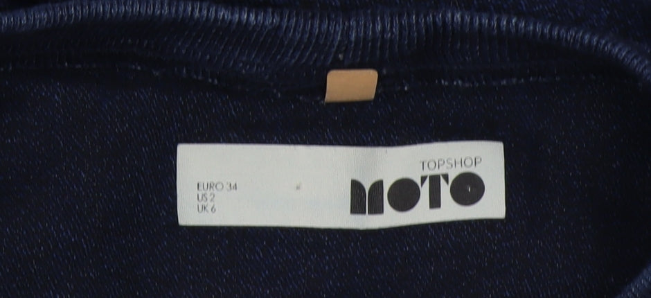 Womens UK Size 6 Topshop Blue  T-Shirt