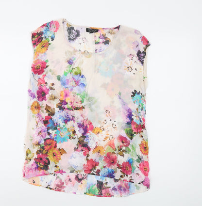 Womens UK Size 8 Topshop Multicoloured Tunic Blouse