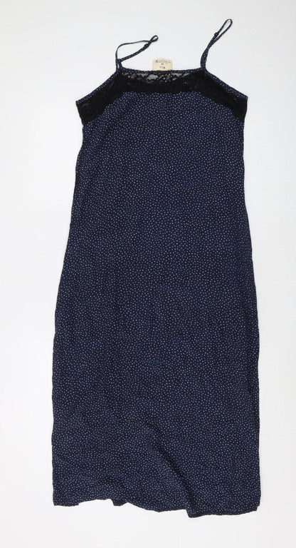 Pins and Needles Women's Blue Polka Dot Slip Dress XS