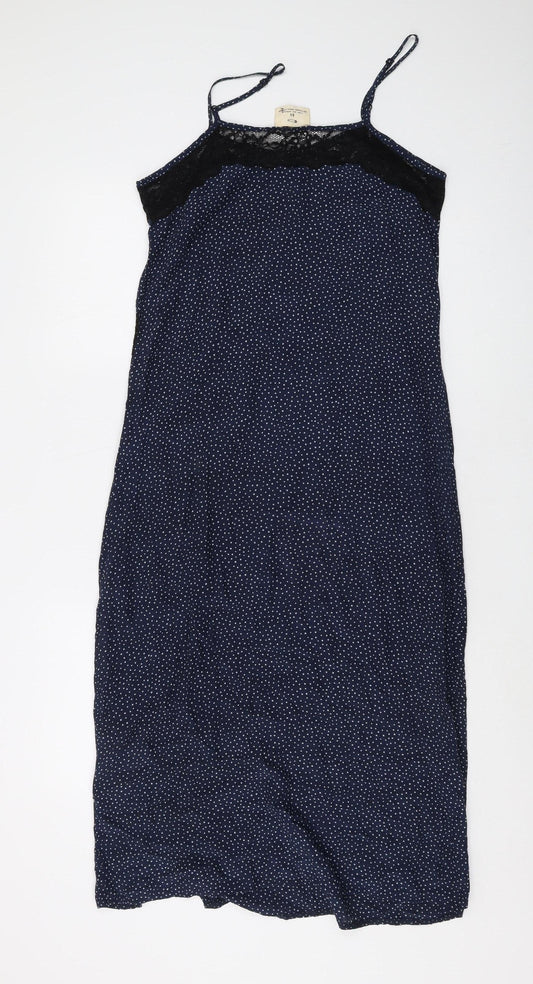 Pins and Needles Women's Blue Polka Dot Slip Dress XS
