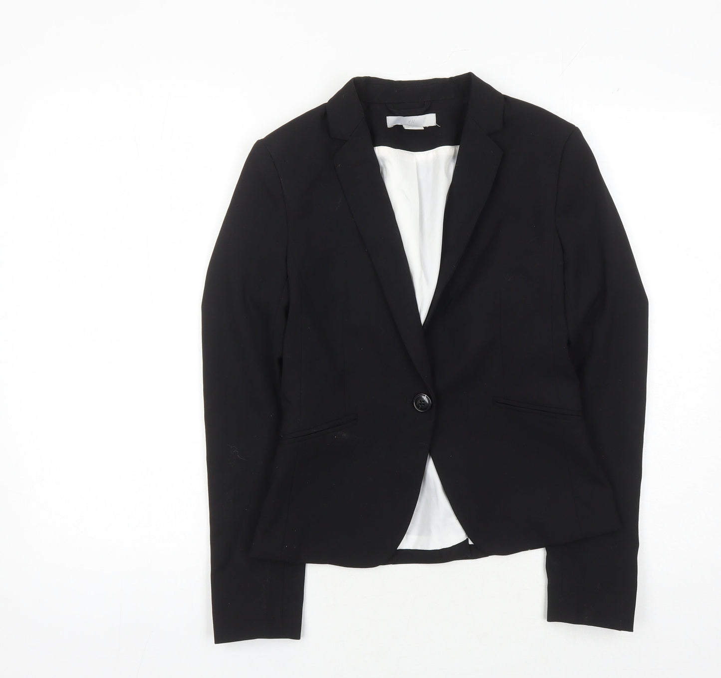 H&M Women's Black Suit Jacket, Size 6, Lined