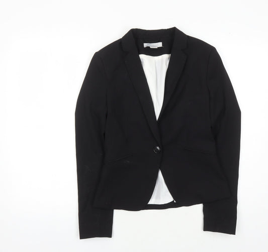 H&M Women's Black Suit Jacket, Size 6, Lined