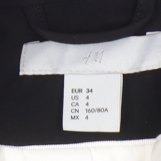 H&M Women's Black Suit Jacket, Size 6, Lined