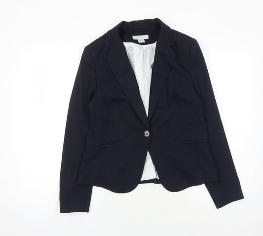 H&M Women's Black Suit Jacket, Size 12, Classic Blazer