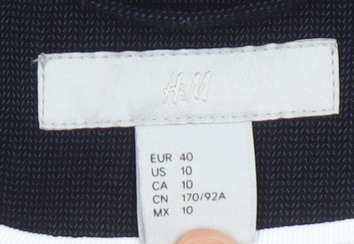 H&M Women's Black Suit Jacket, Size 12, Classic Blazer