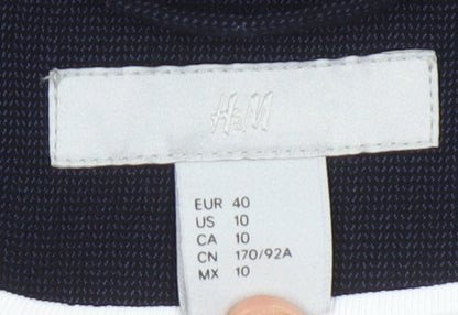 H&M Women's Black Suit Jacket, Size 12, Classic Blazer