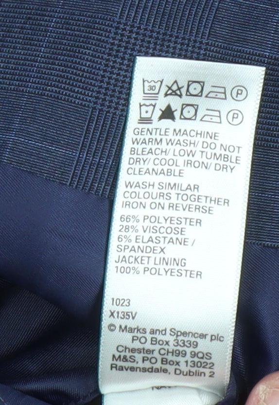 Mens UK Size 36 Marks and Spencer Regular Blue Suit Jacket