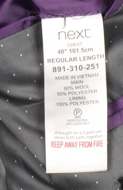 Mens UK Size 40 NEXT Regular Blue Suit Jacket