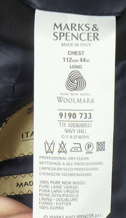 Mens UK Size 44 Marks and Spencer Regular Black Suit Jacket