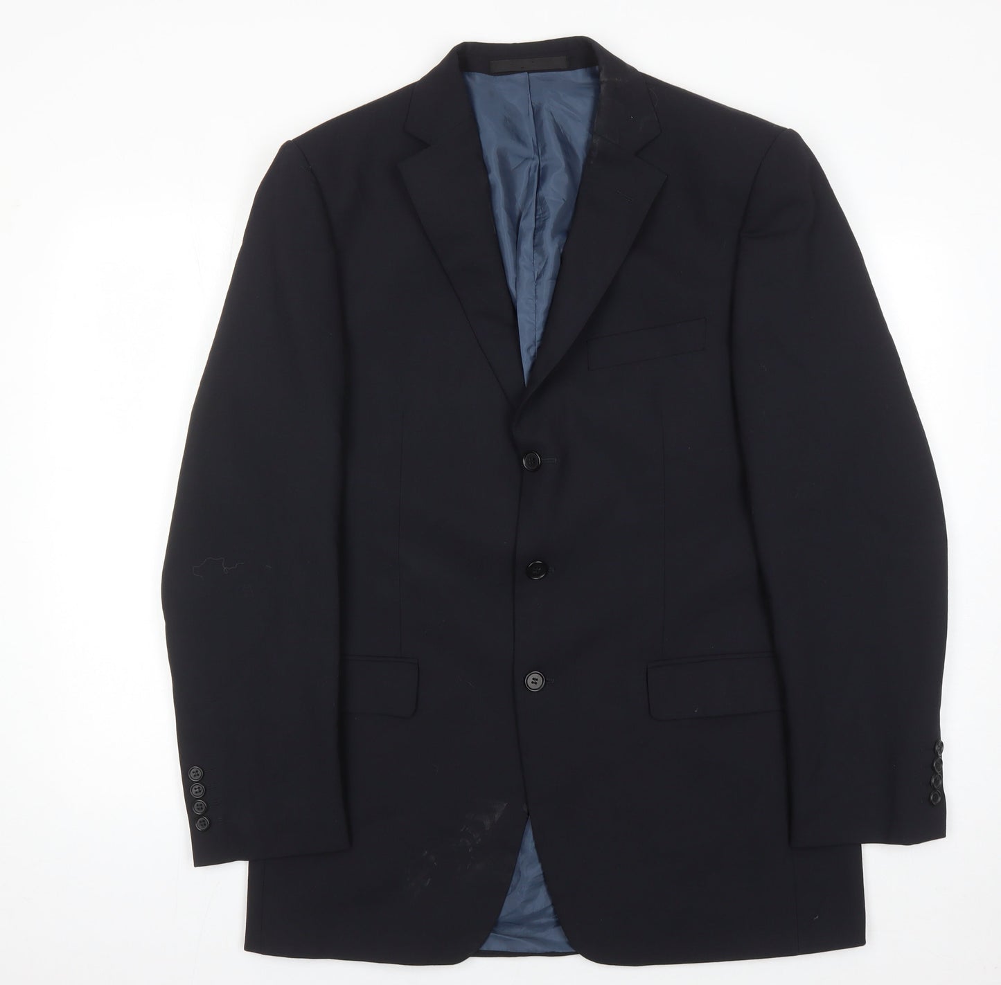 Mens UK Size 40 Marks and Spencer Regular Blue Suit Jacket