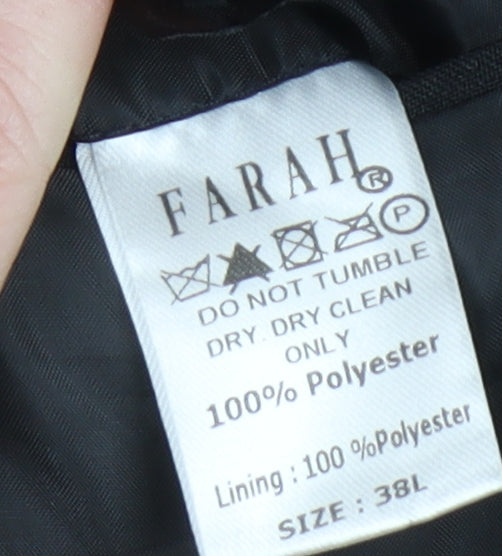 Mens UK Size 38 Farah Regular Black Suit Jacket