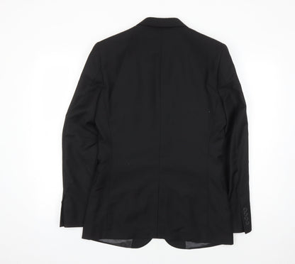 Mens UK Size 36 Topman Regular Black Suit Jacket