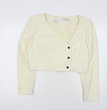 Liz Claiborne Ivory Women's Cropped Jacket, Size 16