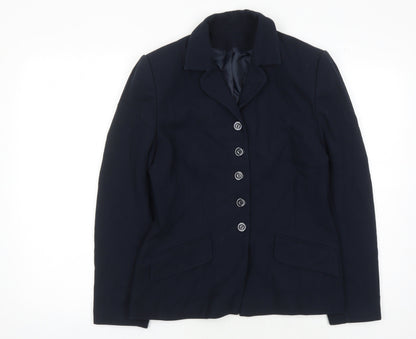 Richards Women's Blue Suit Jacket Size 12 Classic Fit