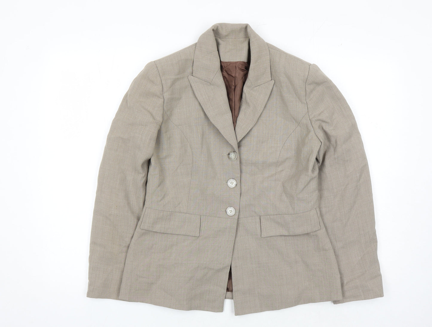Richards Women's Beige Blazer Size 12 Business Wear