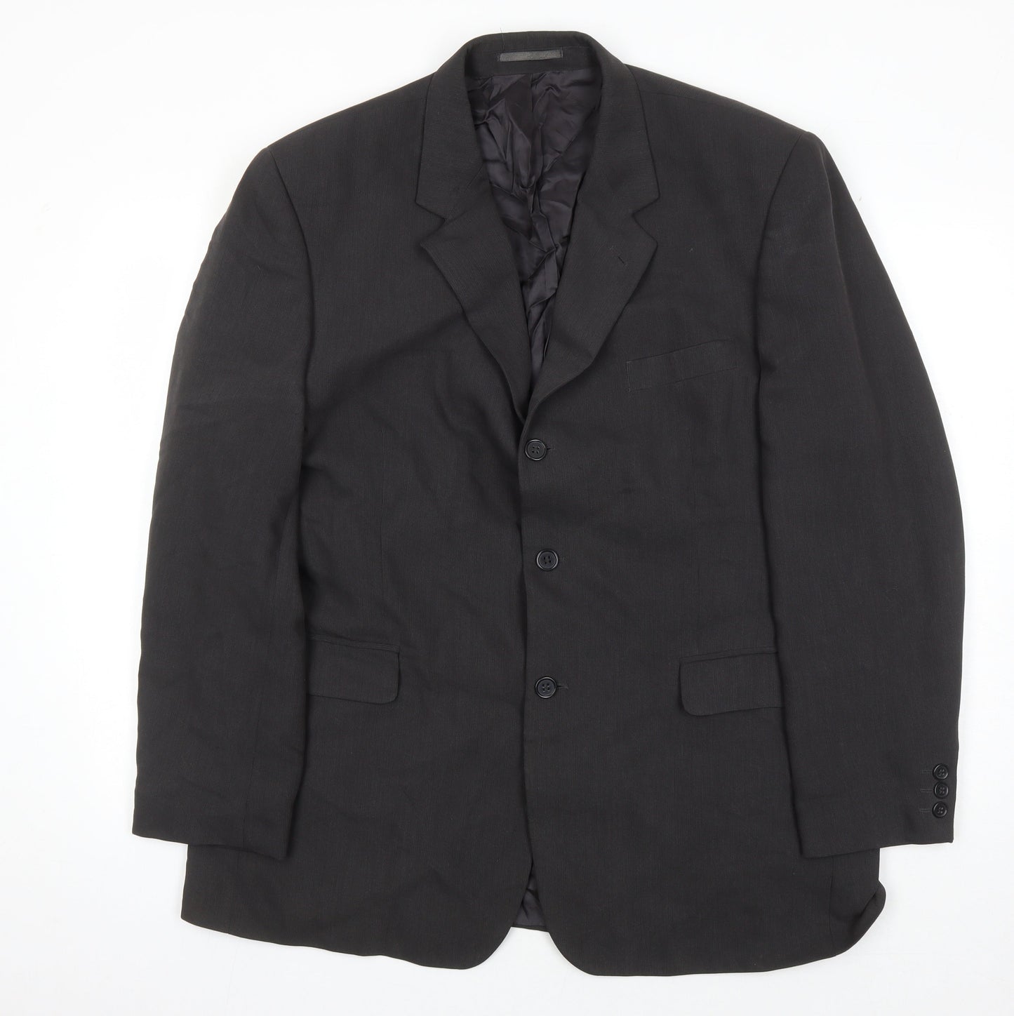 Mens UK Size 46 Jonathan Adams Regular Black Suit Jacket