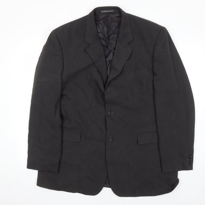 Mens UK Size 46 Jonathan Adams Regular Black Suit Jacket