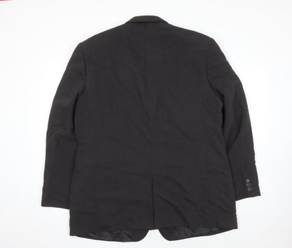 Mens UK Size 46 Jonathan Adams Regular Black Suit Jacket