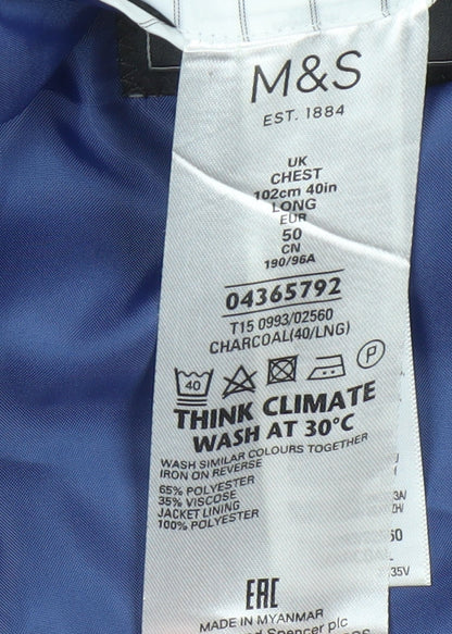 Mens UK Size 40 Marks and Spencer Regular Grey Suit Jacket