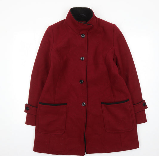 Womens UK Size 12 Kesta Red Overcoat