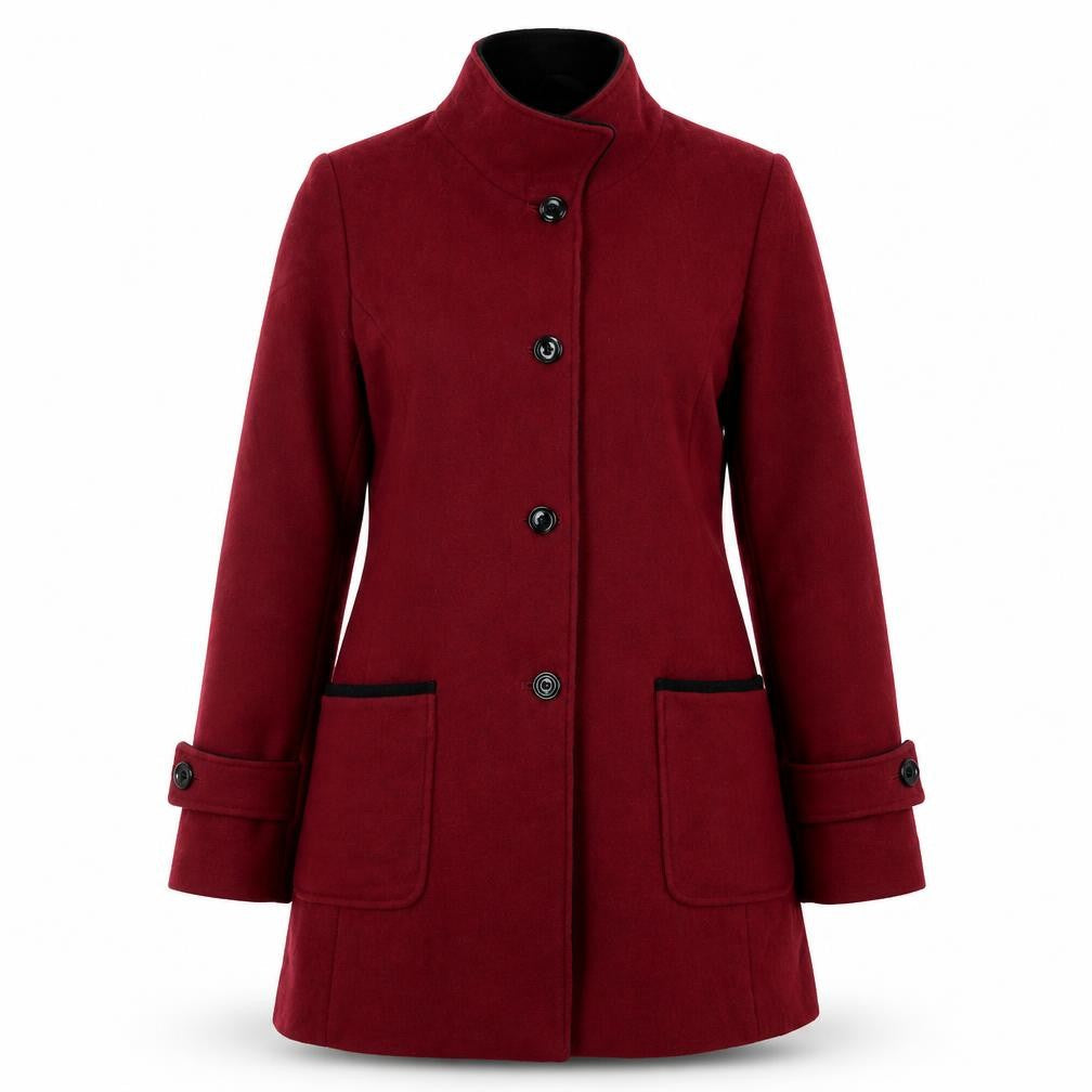 Womens UK Size 12 Kesta Red Overcoat
