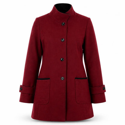 Womens UK Size 12 Kesta Red Overcoat