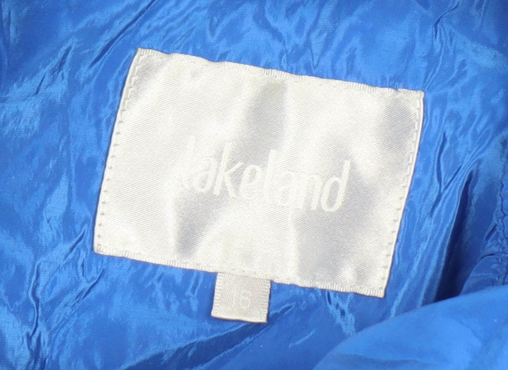Lakeland Women's Blue Jacket Size 16 Mid-Length Hooded