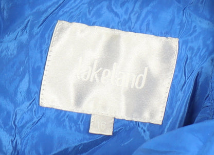 Lakeland Women's Blue Jacket Size 16 Mid-Length Hooded
