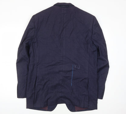 San Carlo Men's Blue Wool Blazer Size 42R