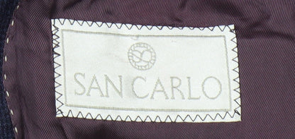 San Carlo Men's Blue Wool Blazer Size 42R