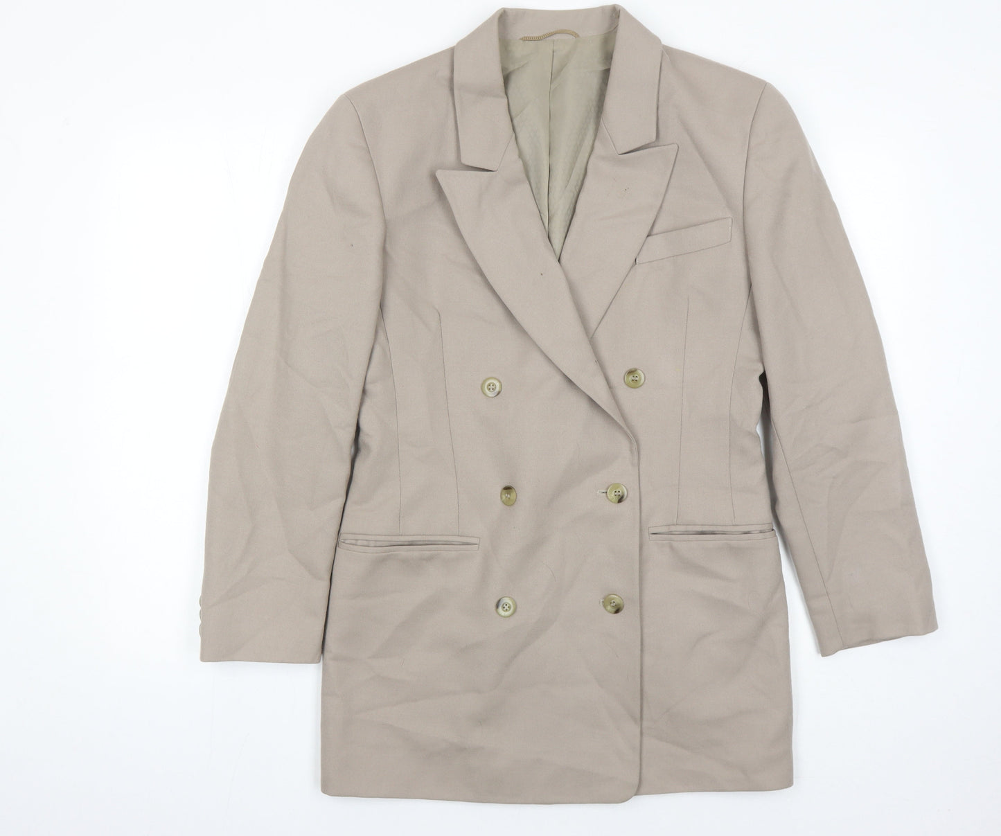 Marks and Spencer Women's Beige Wool Blazer 10