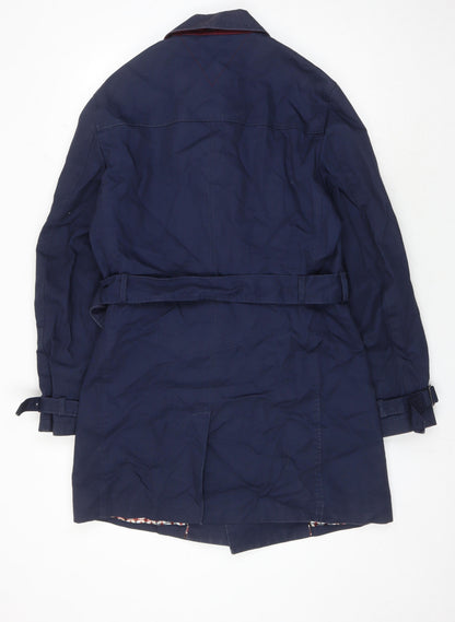 A.M London Women's Blue Trench Coat Size M