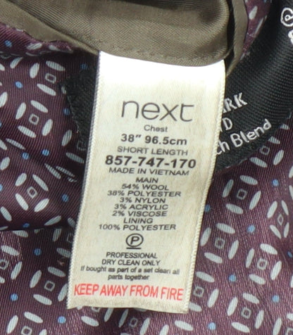 Mens UK Size 38 NEXT Regular Grey Suit Jacket