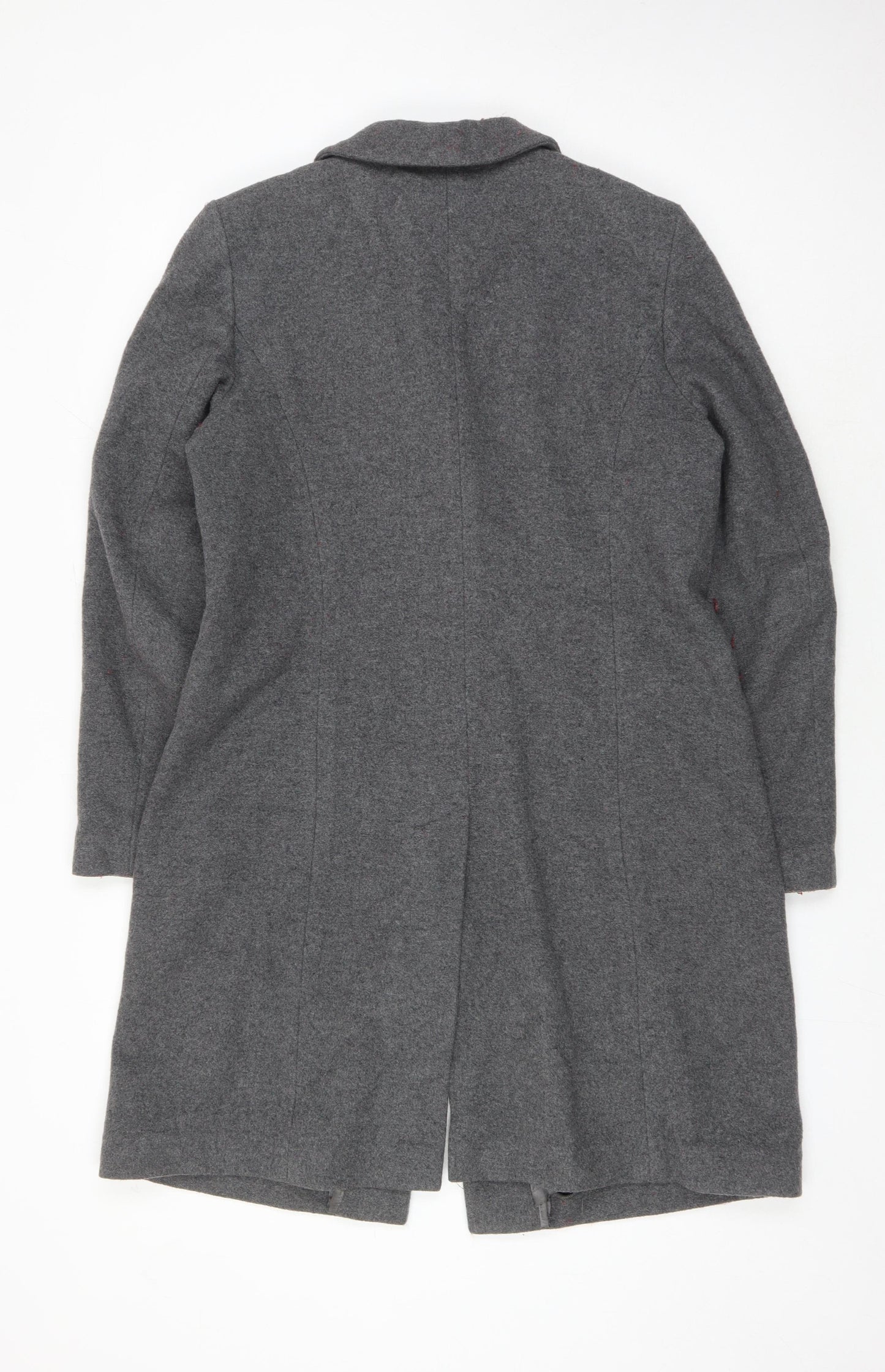 Newhouse Women's Grey Wool Mid-Length Overcoat Size 10