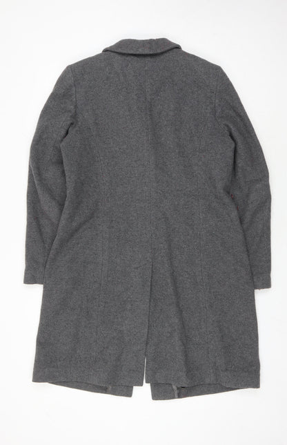 Newhouse Women's Grey Wool Mid-Length Overcoat Size 10