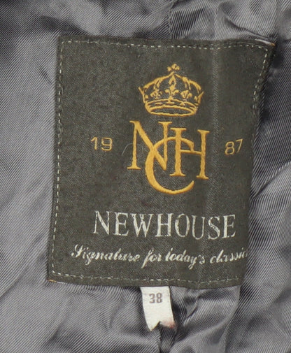 Newhouse Women's Grey Wool Mid-Length Overcoat Size 10