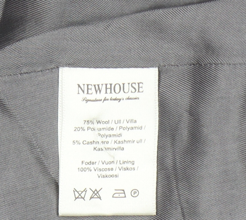 Newhouse Women's Grey Wool Mid-Length Overcoat Size 10